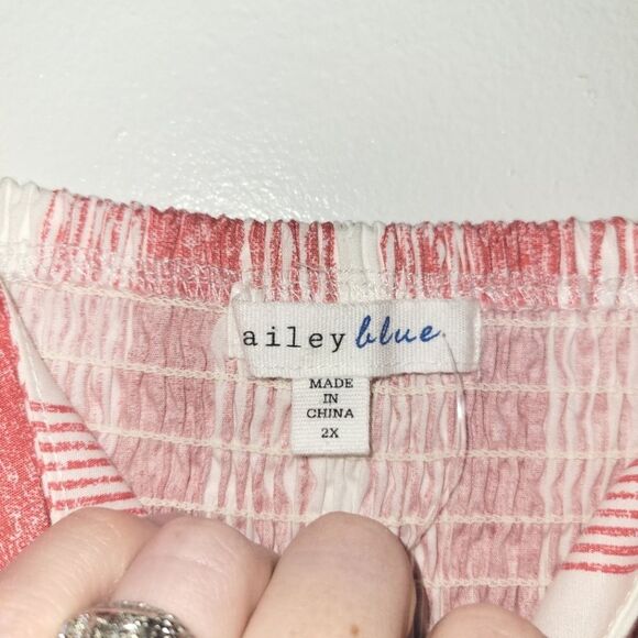 New Bailey Blue Striped Sleeveless Dress 2X - Picture 4 of 9